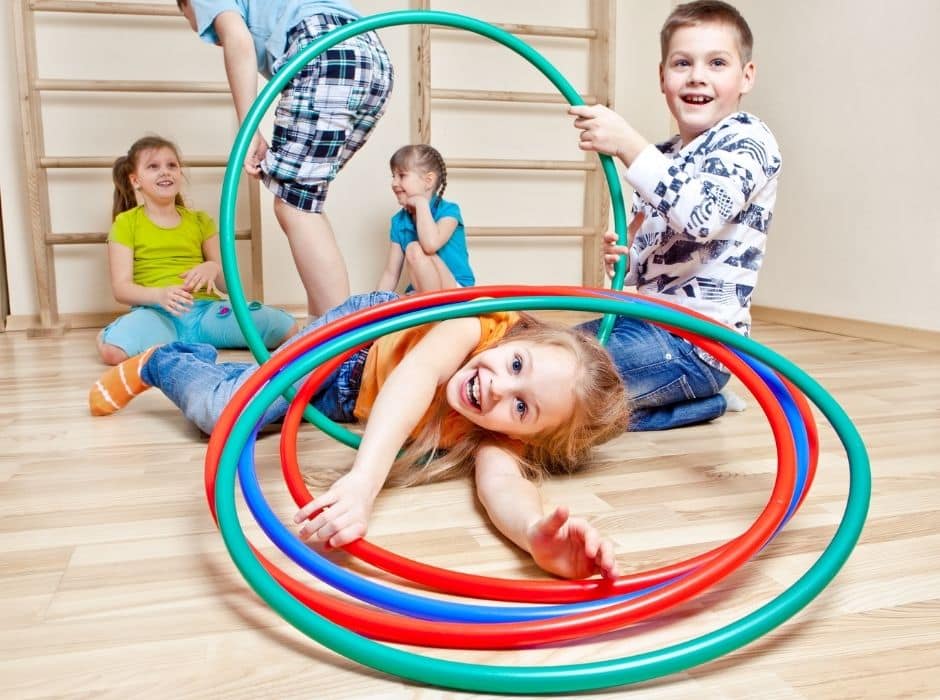 Children games. Gym kids